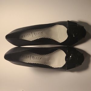 White House Black Market Black Peep Toe Heel
